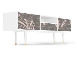 Móvel De Tv| Mueble de TV - 170х59х41 cm - T6 - Issabelline Flower, Branco Bege