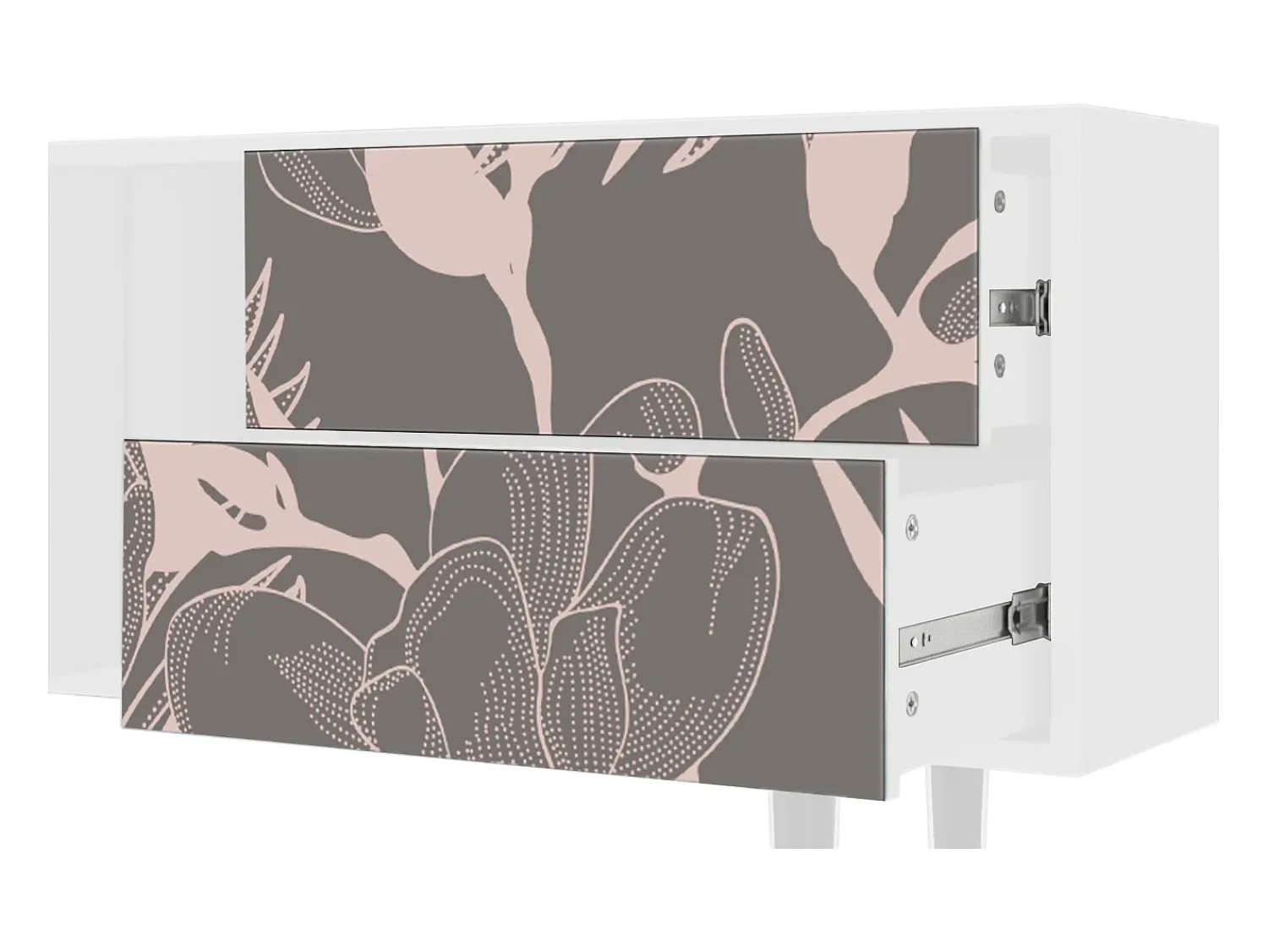 Mueble de TV - 170х69х48 cm - T1 - Issabelline Flower, Branco^ Móvel De Tv