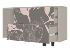 Móvel De Tv* Mueble de TV - 170х69х48 cm - T1 - Issabelline Flower, Areia Bege
