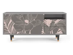 Sale Mueble de TV - 125х56х41 cm - T7 - Issabelline Flower, Cinza Cinzento