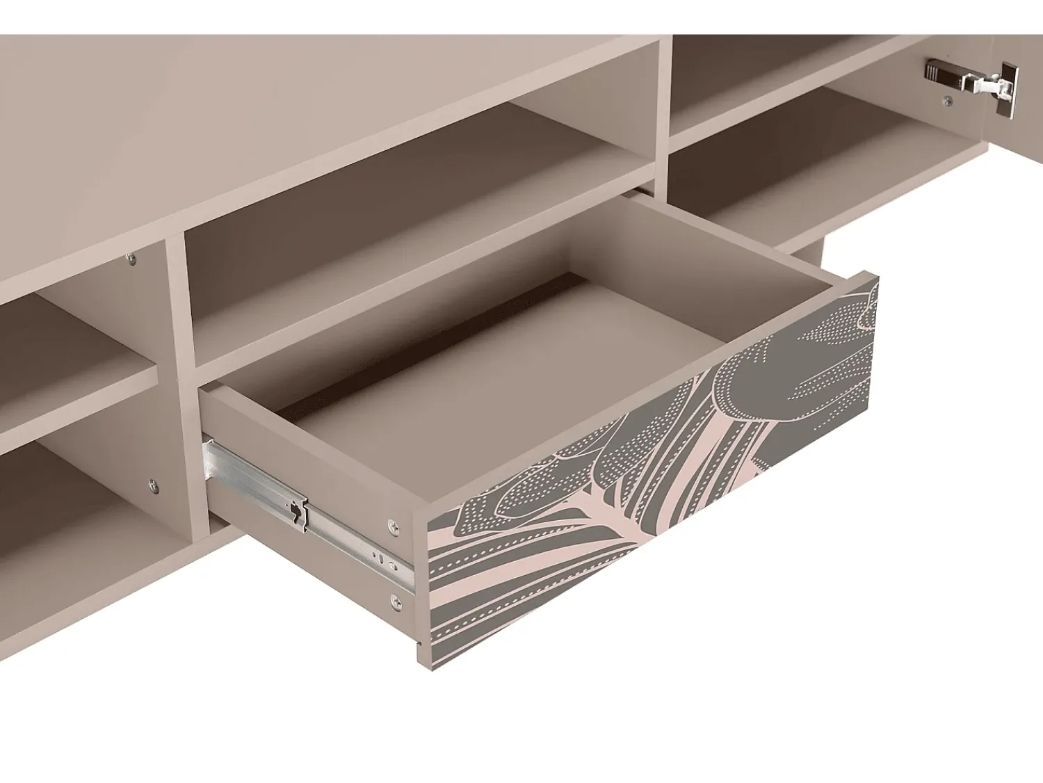 Discount Mueble de TV - 170х59х41 cm - T6 - Issabelline Flower, Latte Bege