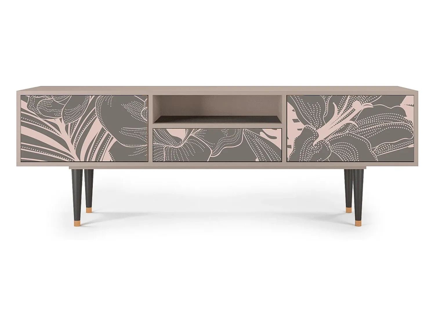 Discount Mueble de TV - 170х59х41 cm - T6 - Issabelline Flower, Latte Bege