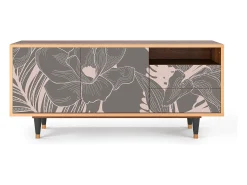Mueble de TV - 125х56х41 cm - T7 - Issabelline Flower, Nogueira^ Móvel De Tv