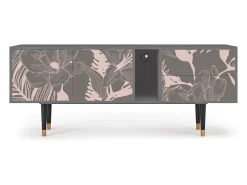 Móvel De Tv| Mueble de TV - 170х69х48 cm - T1 - Issabelline Flower, Cinza Cinzento