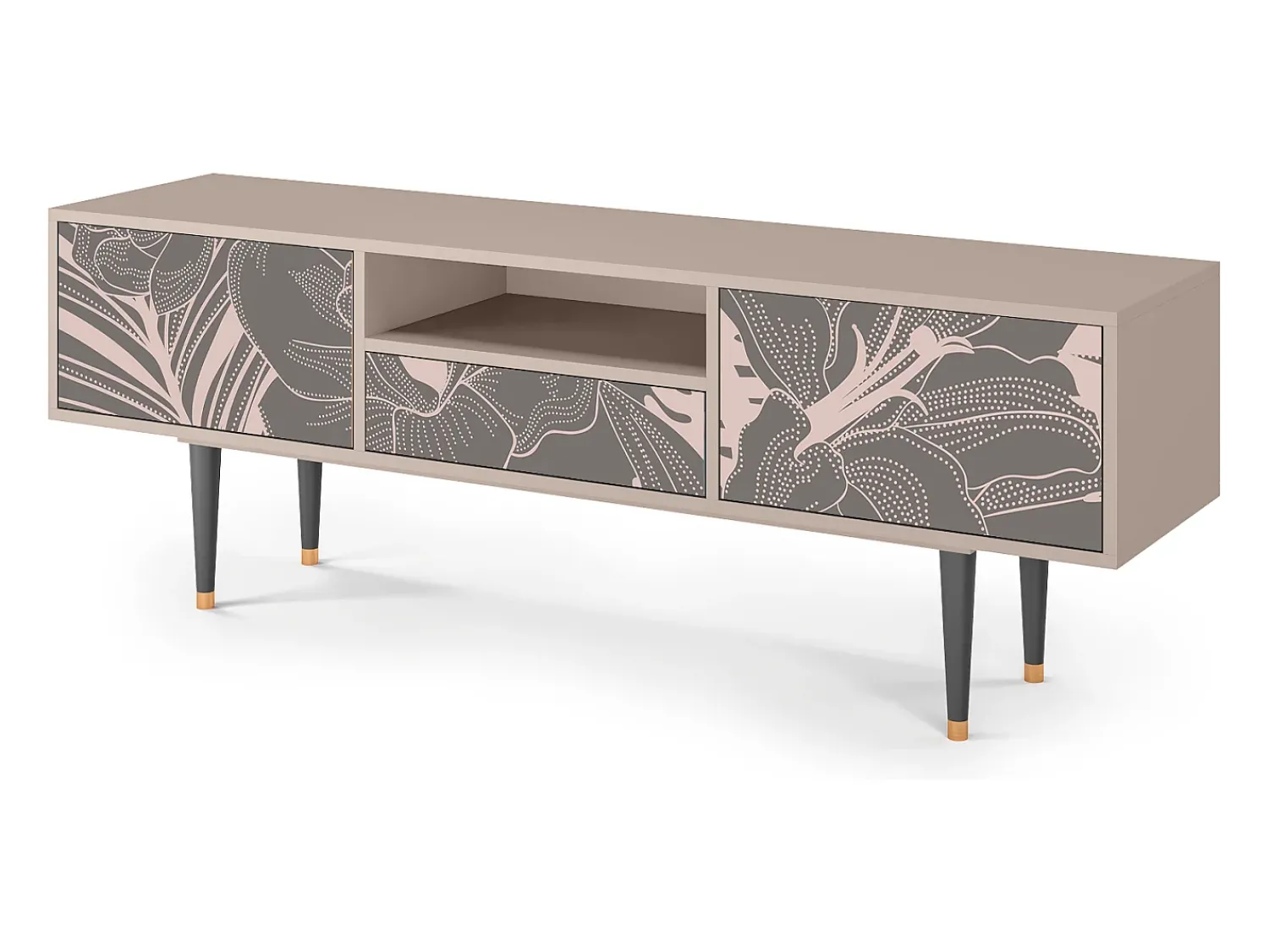 Mueble de TV - 170х59х41 cm - T6 - Issabelline Flower, Areia^ Móvel De Tv