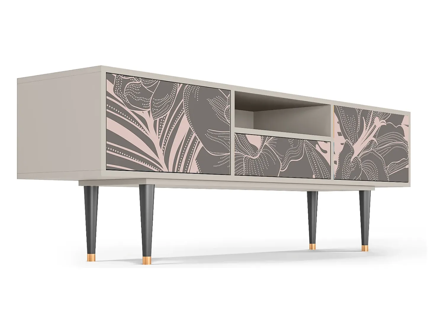 Mueble de TV - 170х59х41 cm - T6 - Issabelline Flower, Areia^ Móvel De Tv
