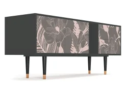 Best Mueble de TV - 170х69х48 cm - T1 - Issabelline Flower, Antracite Cinza antracite