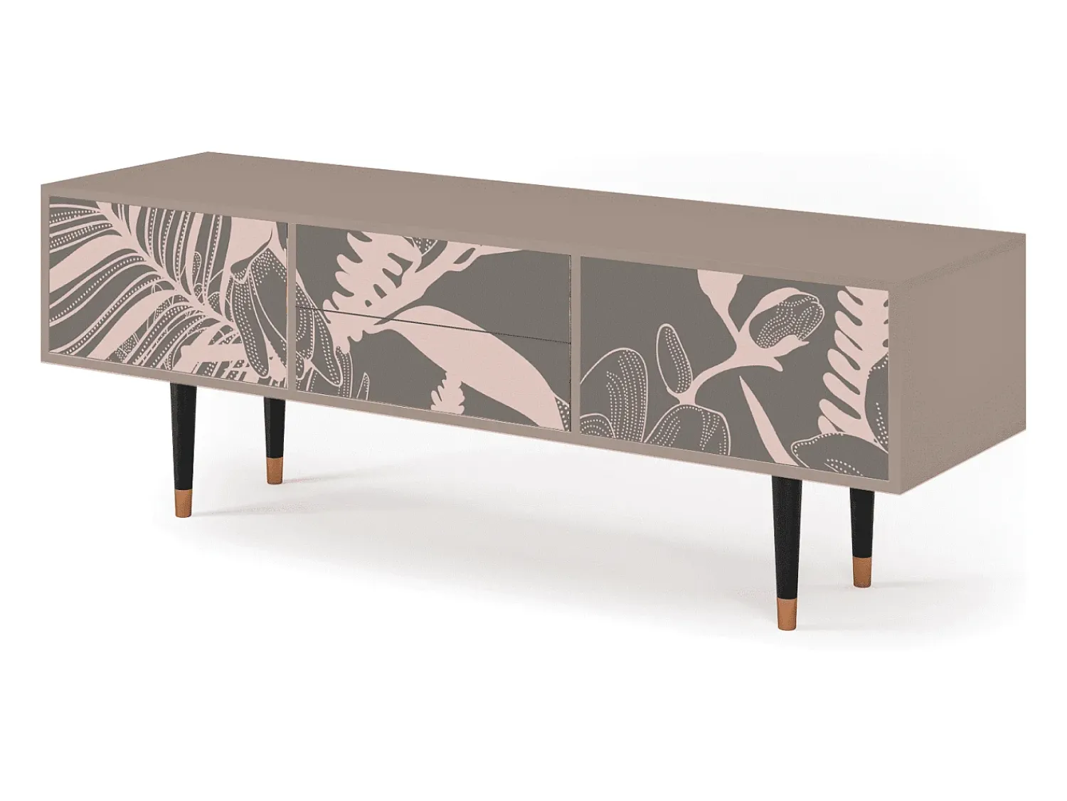 Móvel De Tv| Mueble de TV - 170х59х48 cm - T4 - Issabelline Flower, Latte Bege