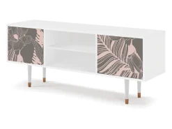 Móvel De Tv* Mueble de TV - 170х69х48 cm - T2 - Issabelline Flower, Branco Bege