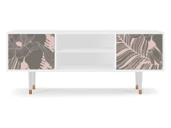 Móvel De Tv* Mueble de TV - 170х69х48 cm - T2 - Issabelline Flower, Branco Bege