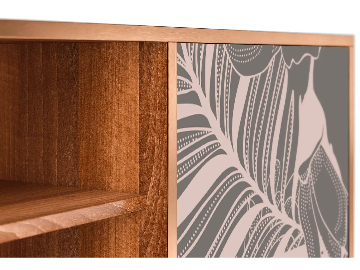 Mueble de TV - 170х69х48 cm - T2 - Issabelline Flower, Nogueira^ Móvel De Tv