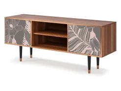 Mueble de TV - 170х69х48 cm - T2 - Issabelline Flower, Nogueira^ Móvel De Tv