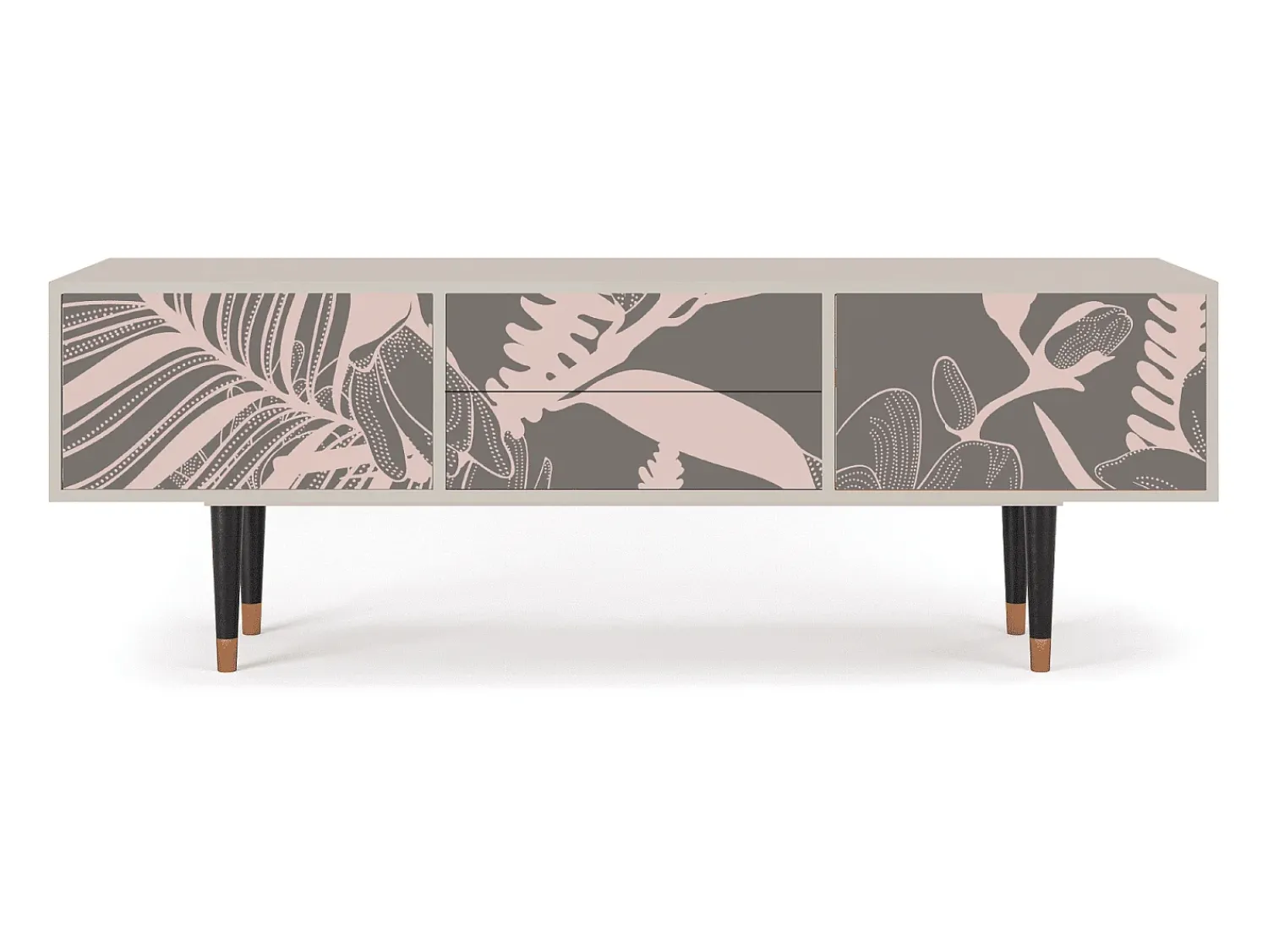 Móvel De Tv* Mueble de TV - 170х59х48 cm - T4 - Issabelline Flower, Areia Bege