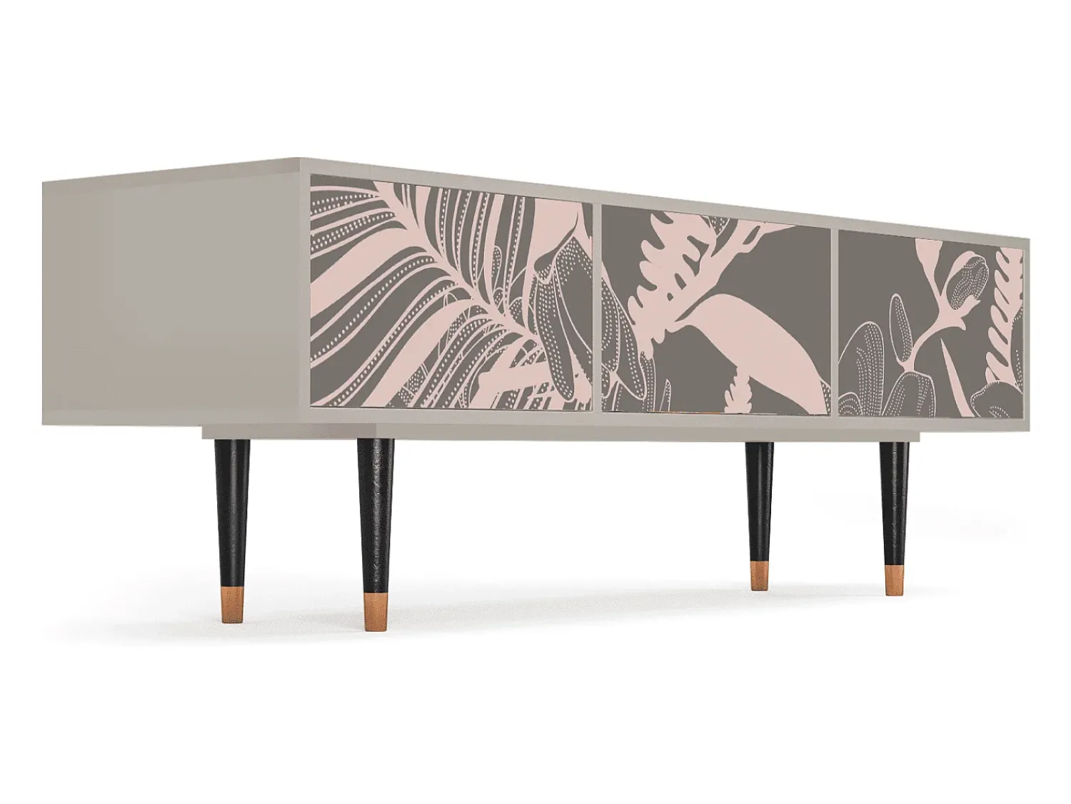 Móvel De Tv* Mueble de TV - 170х59х48 cm - T4 - Issabelline Flower, Areia Bege