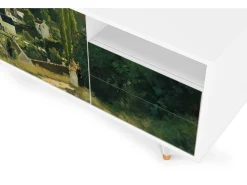 Móvel De Tv* Mueble de TV - 125х56х41 cm - T7 - Jalais Hill by Pissarro, Branco Bege