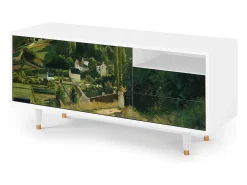 Móvel De Tv* Mueble de TV - 125х56х41 cm - T7 - Jalais Hill by Pissarro, Branco Bege