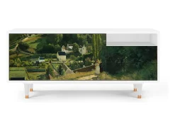 Móvel De Tv* Mueble de TV - 125х56х41 cm - T7 - Jalais Hill by Pissarro, Branco Bege