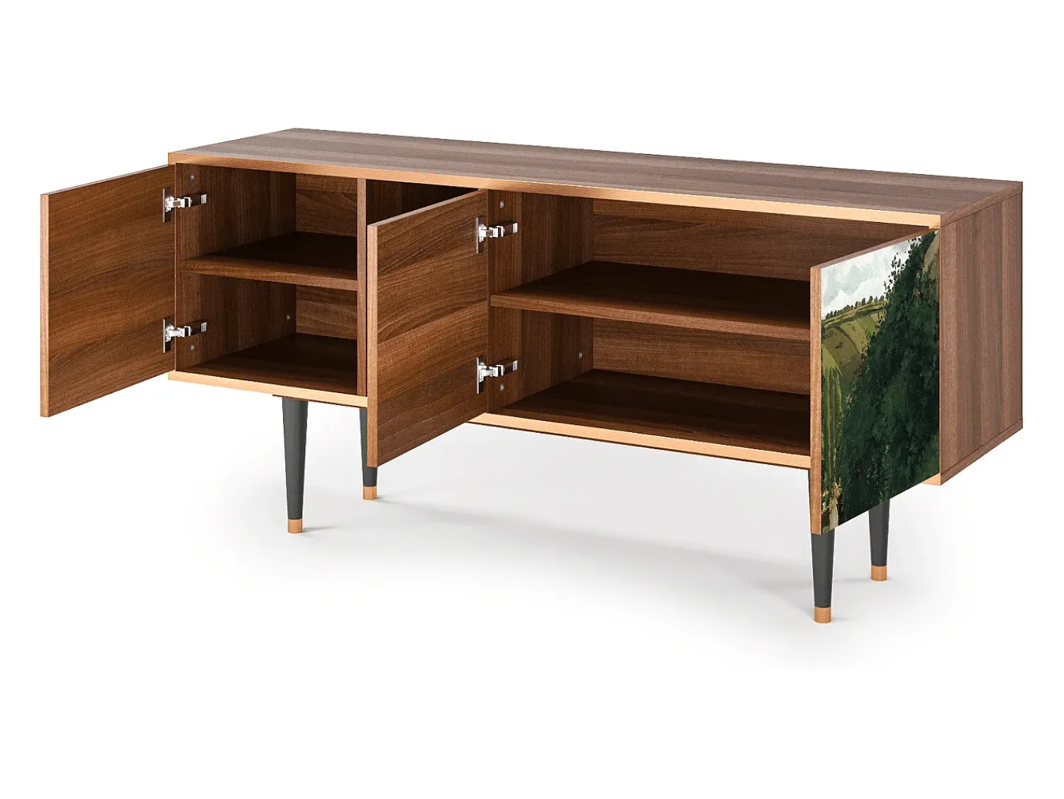 Móvel De Tv* Mueble de TV - 150х69х41 cm - T5 - Jalais Hill by Pissarro, Nogueira Castanho