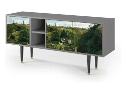 New Mueble de TV - 150х69х41 cm - T5 - Jalais Hill by Pissarro, Cinza Cinzento