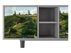New Mueble de TV - 150х69х41 cm - T5 - Jalais Hill by Pissarro, Cinza Cinzento