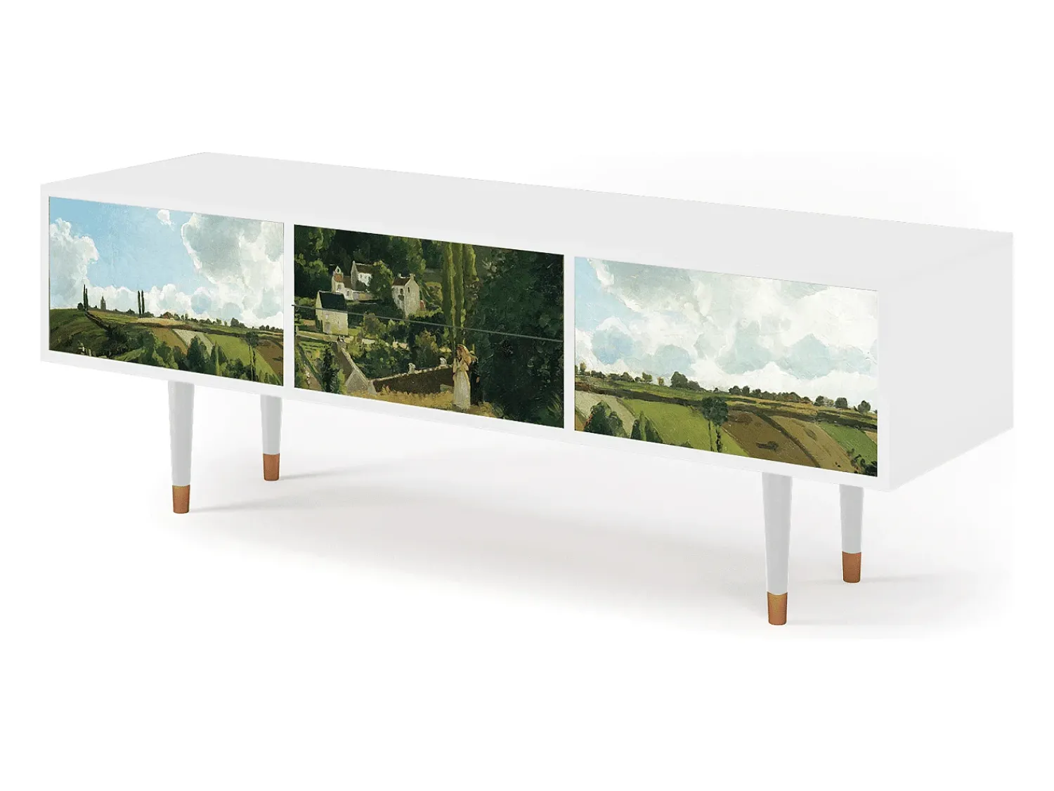 Online Mueble de TV - 170х59х48 cm - T4 - Jalais Hill by Pissarro, Branco Bege