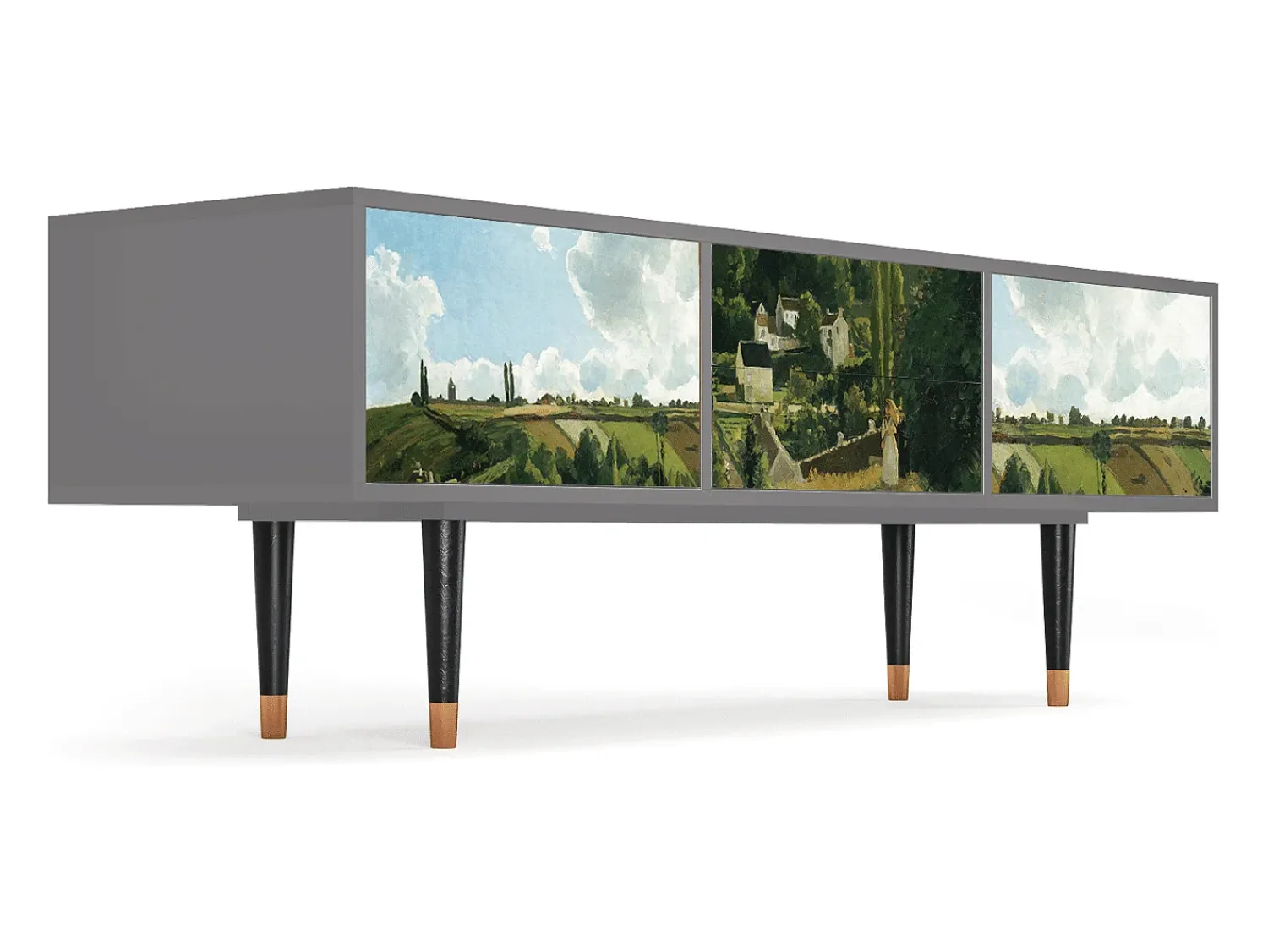 Mueble de TV - 170х59х48 cm - T4 - Jalais Hill by Pissarro, Cinza Cinzento