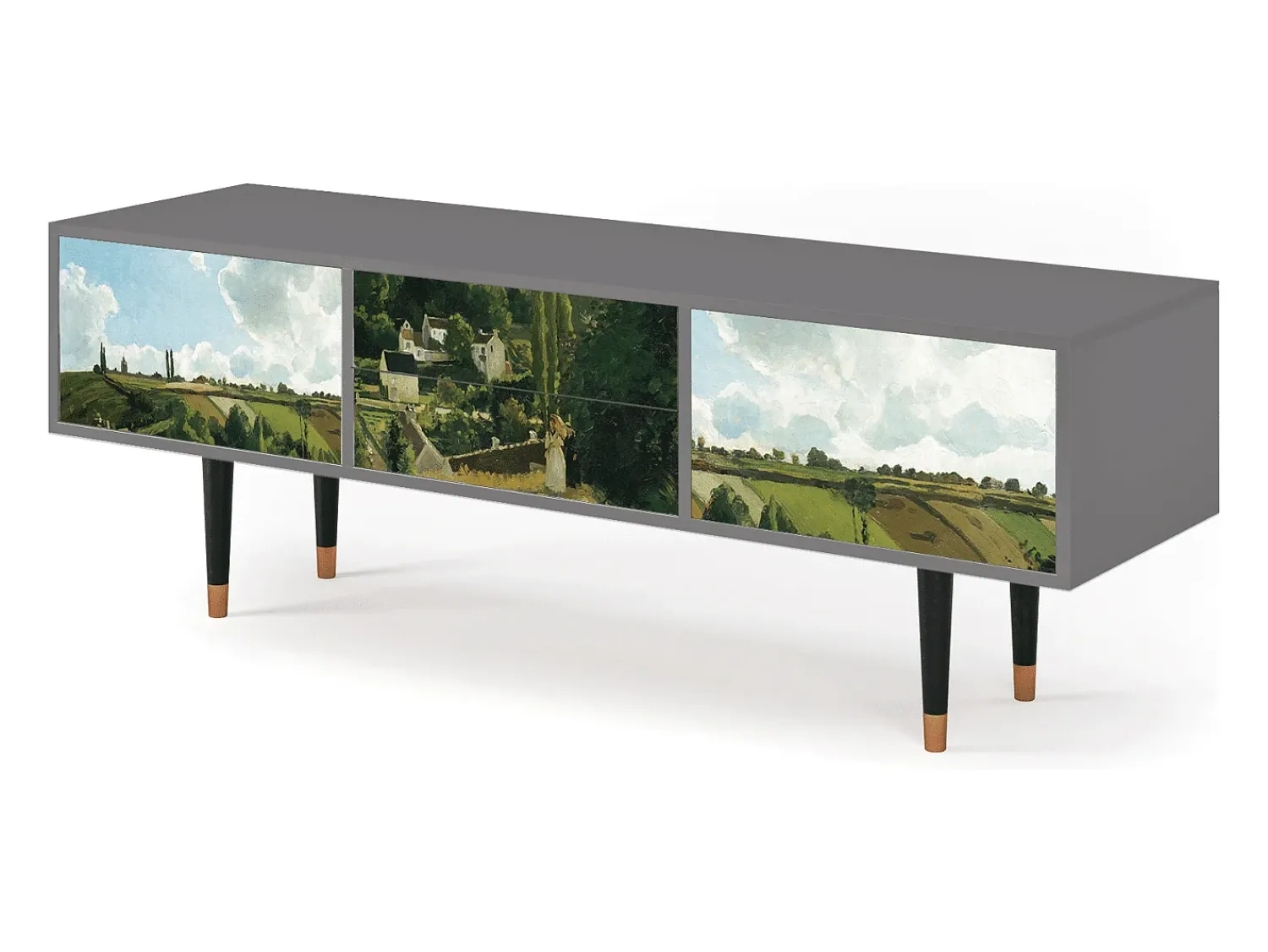 Mueble de TV - 170х59х48 cm - T4 - Jalais Hill by Pissarro, Cinza Cinzento