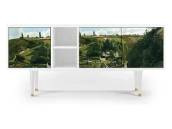 Móvel De Tv* Mueble de TV - 150х69х41 cm - T5 - Jalais Hill by Pissarro, Branco Bege
