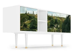 Móvel De Tv* Mueble de TV - 150х69х41 cm - T5 - Jalais Hill by Pissarro, Branco Bege