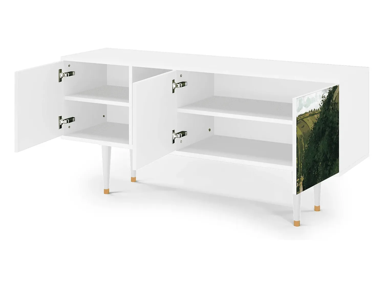 Móvel De Tv* Mueble de TV - 150х69х41 cm - T5 - Jalais Hill by Pissarro, Branco Bege