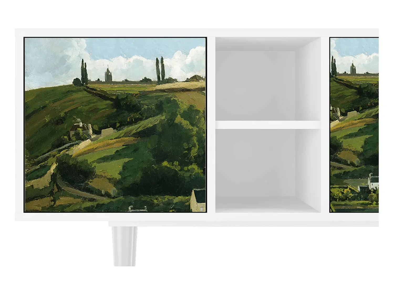 Móvel De Tv* Mueble de TV - 150х69х41 cm - T5 - Jalais Hill by Pissarro, Branco Bege