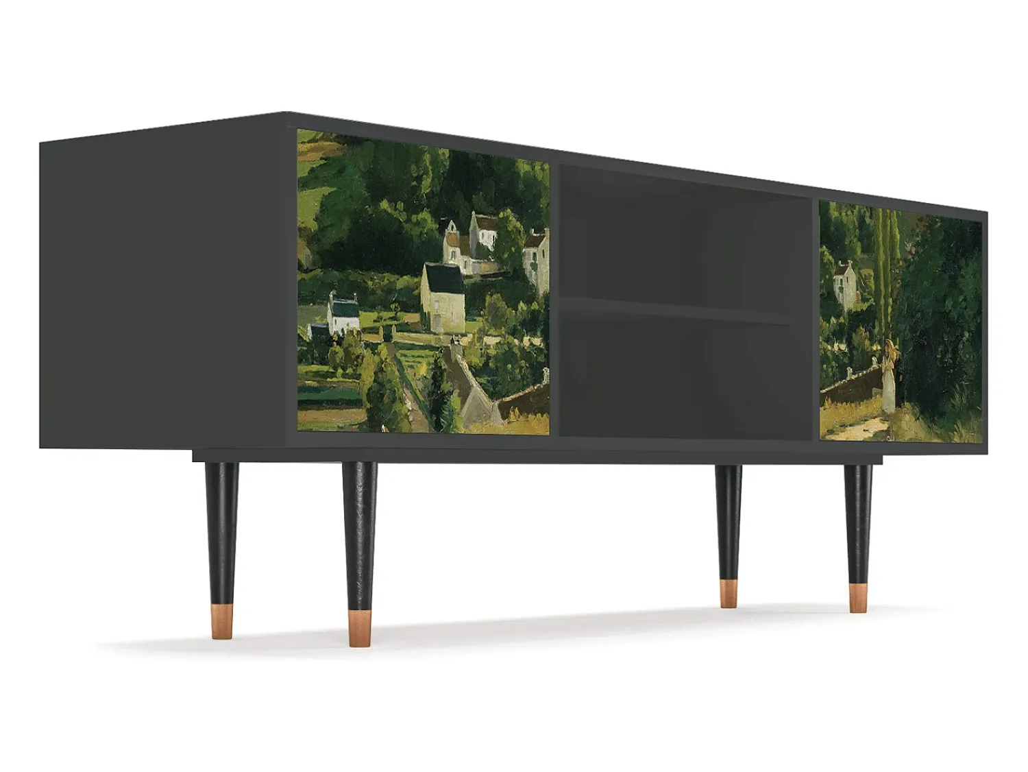 Clearance Mueble de TV - 170х69х48 cm - T2 - Jalais Hill by Pissarro, Antracite Cinza antracite