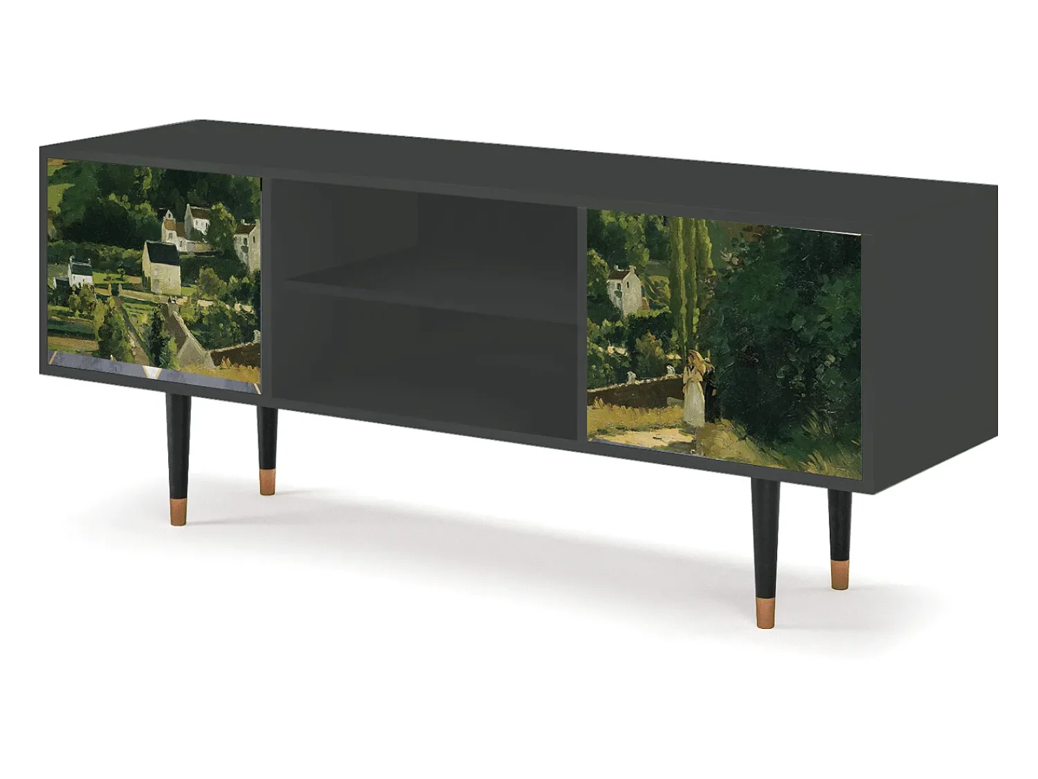 Clearance Mueble de TV - 170х69х48 cm - T2 - Jalais Hill by Pissarro, Antracite Cinza antracite