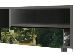 Móvel De Tv* Mueble de TV - 115х59х48 cm - T3 - Jalais Hill by Pissarro, Antracite Cinza antracite