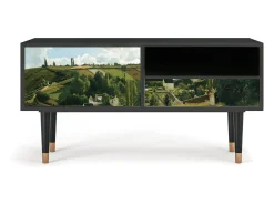Móvel De Tv* Mueble de TV - 115х59х48 cm - T3 - Jalais Hill by Pissarro, Antracite Cinza antracite