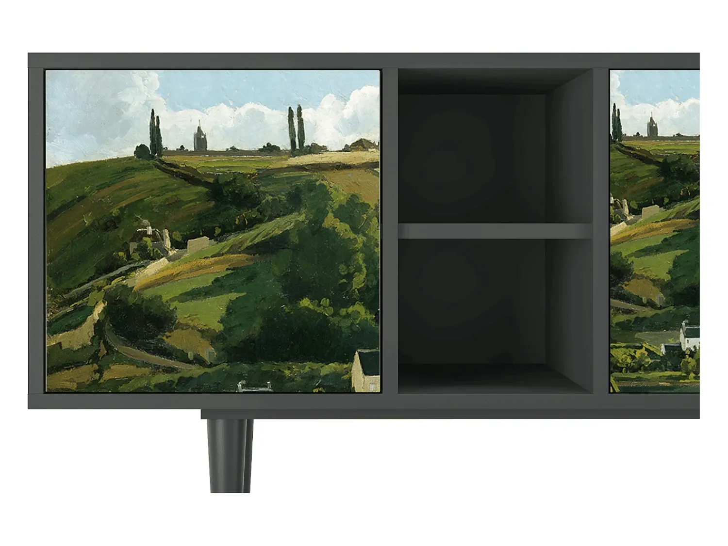 Móvel De Tv| Mueble de TV - 150х69х41 cm - T5 - Jalais Hill by Pissarro, Antracite Cinza antracite