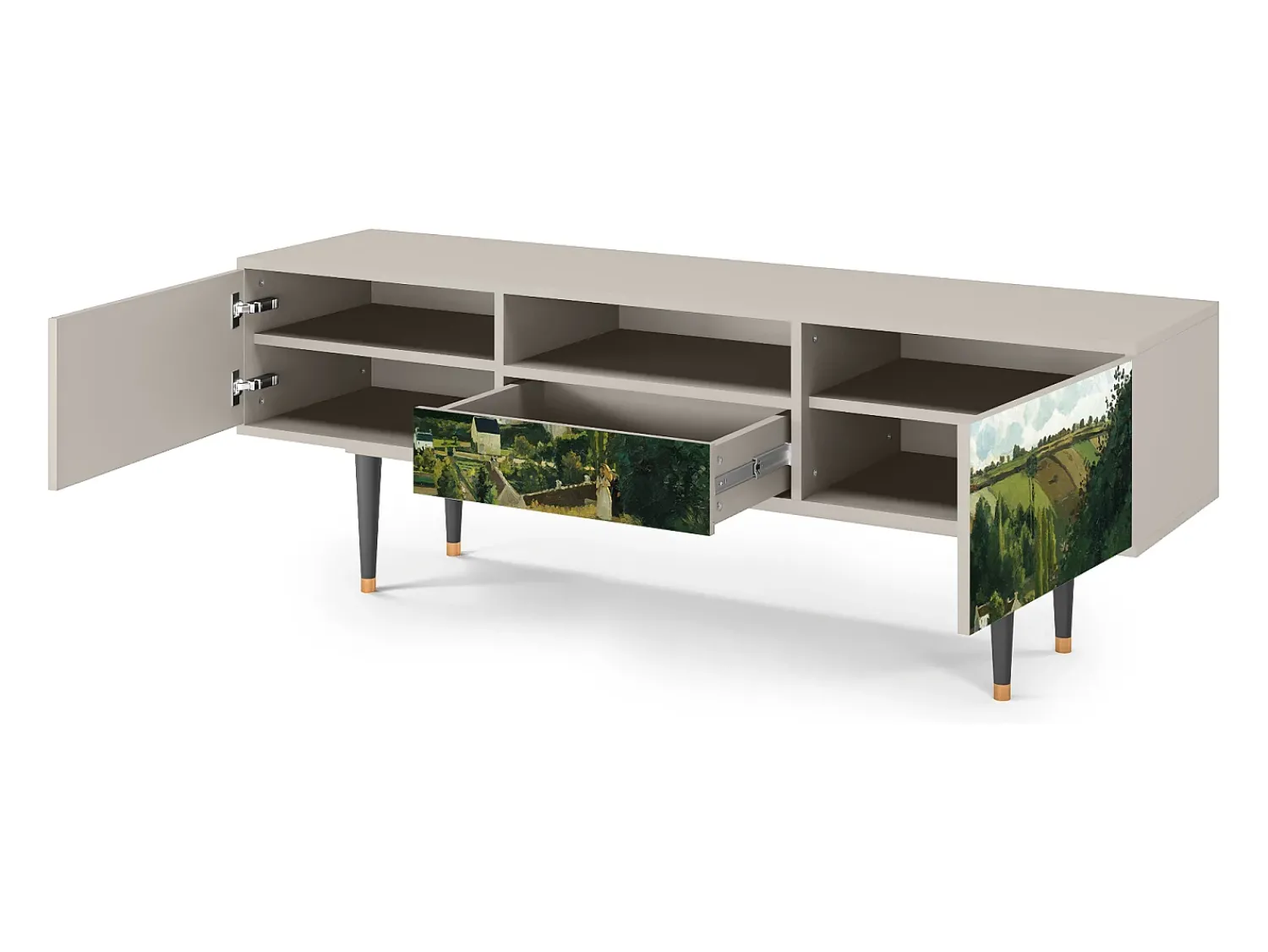 Móvel De Tv* Mueble de TV - 170х59х41 cm - T6 - Jalais Hill by Pissarro, Areia Bege
