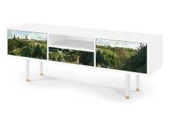Móvel De Tv* Mueble de TV - 170х59х41 cm - T6 - Jalais Hill by Pissarro, Branco Bege