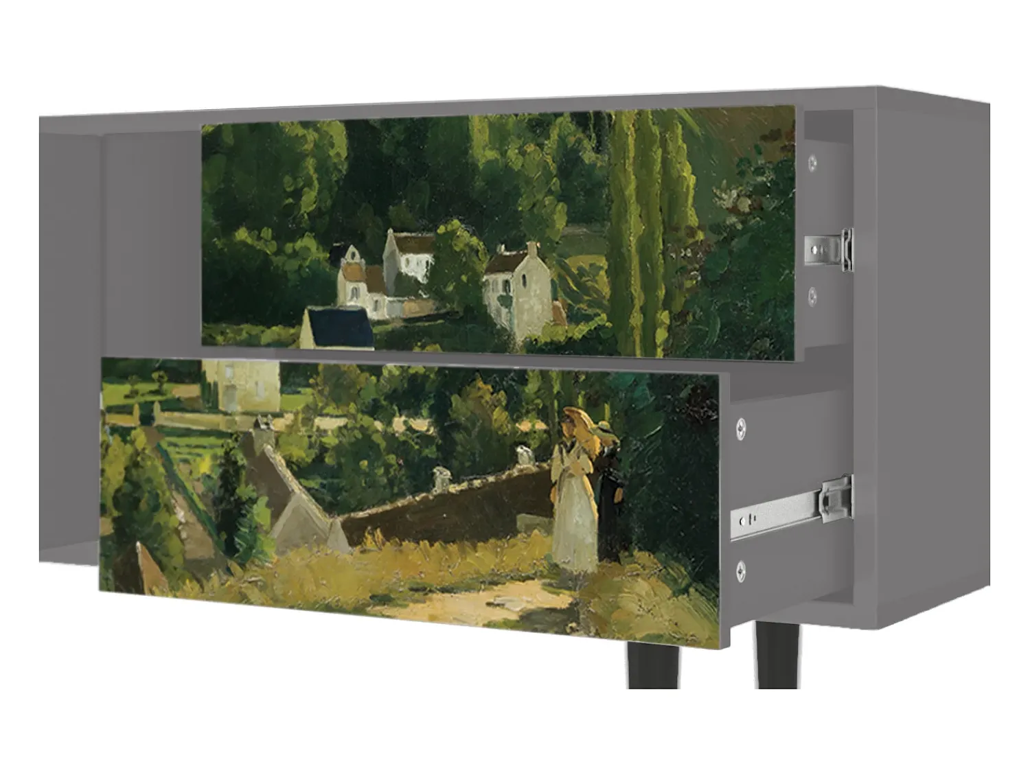 Mueble de TV - 170х69х48 cm - T1 - Jalais Hill by Pissarro, Cinza^ Móvel De Tv