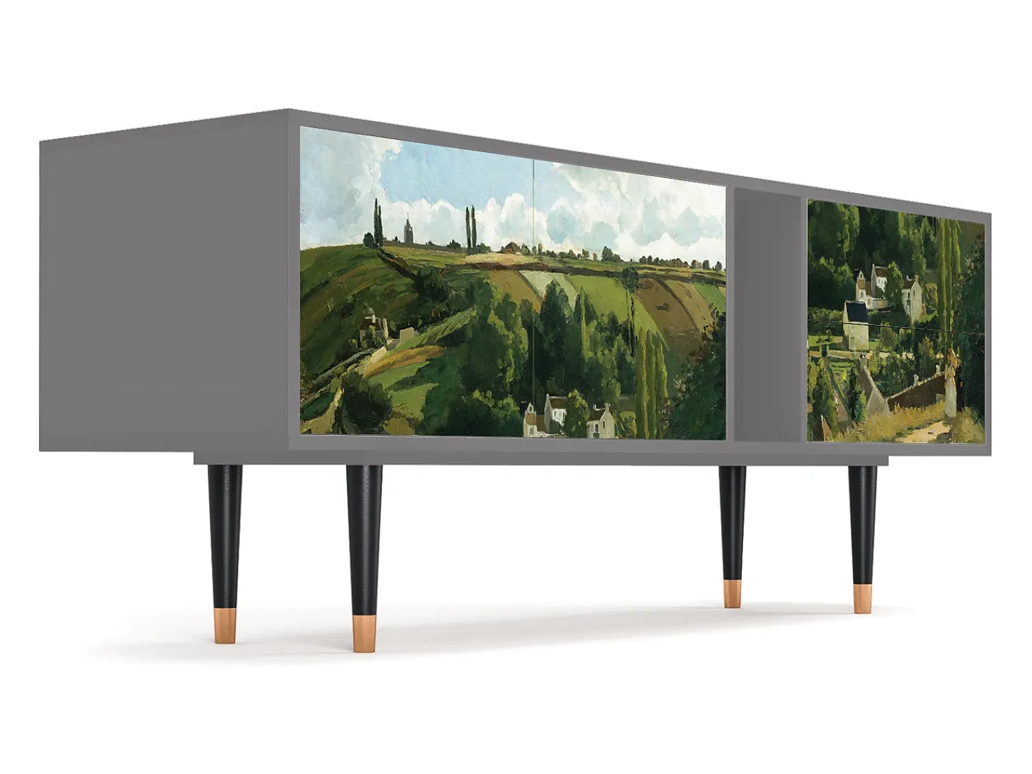 Mueble de TV - 170х69х48 cm - T1 - Jalais Hill by Pissarro, Cinza^ Móvel De Tv