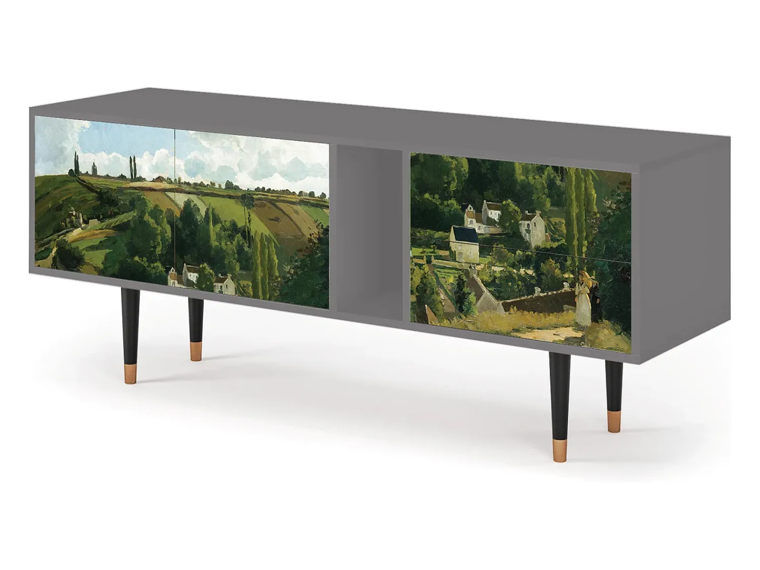 Mueble de TV - 170х69х48 cm - T1 - Jalais Hill by Pissarro, Cinza^ Móvel De Tv