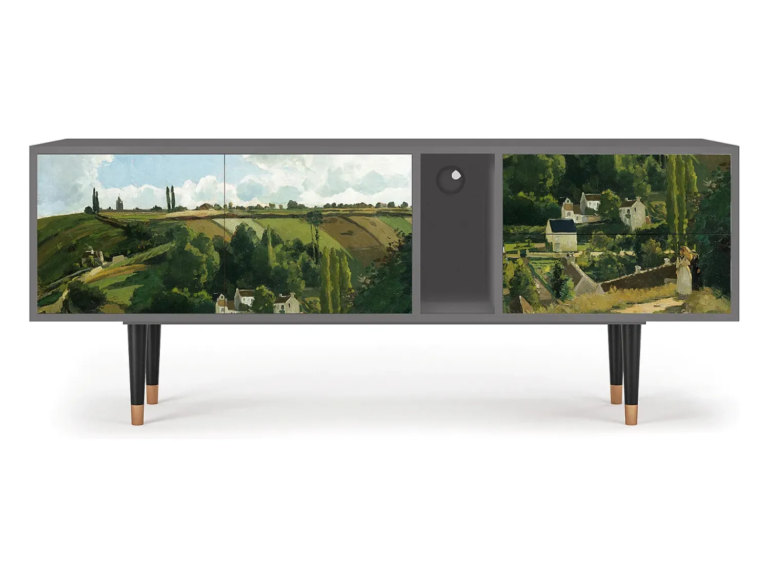 Mueble de TV - 170х69х48 cm - T1 - Jalais Hill by Pissarro, Cinza^ Móvel De Tv