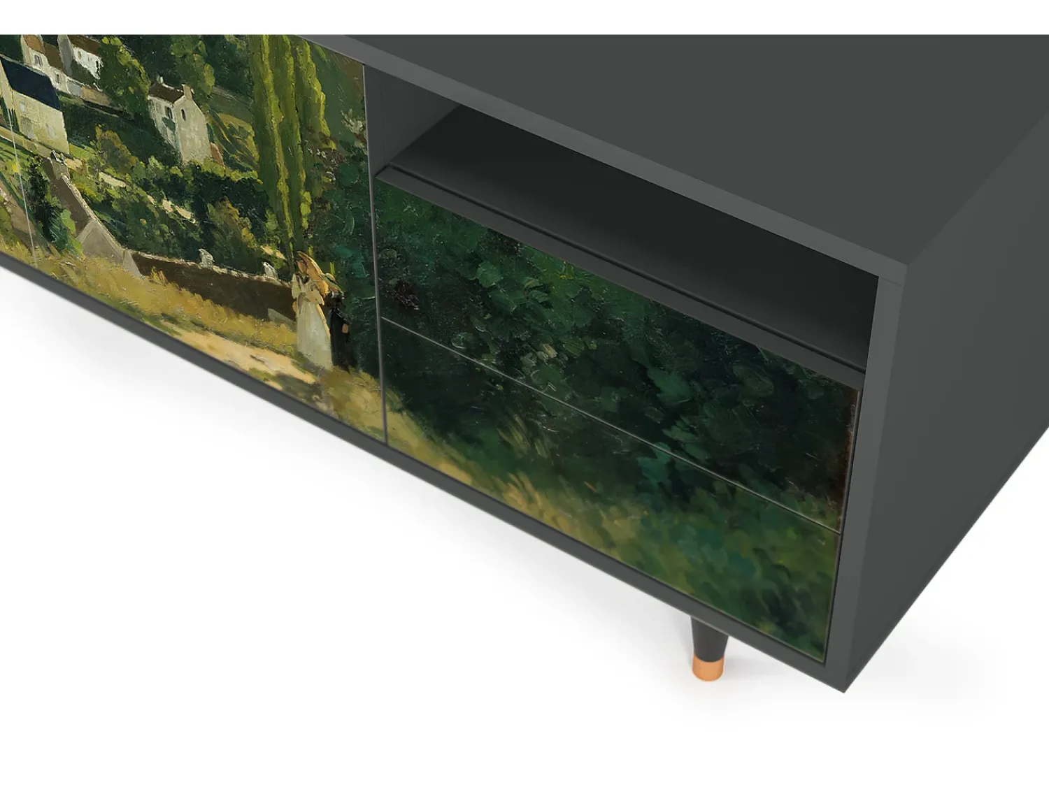 Móvel De Tv| Mueble de TV - 125х56х41 cm - T7 - Jalais Hill by Pissarro, Antracite Cinza antracite