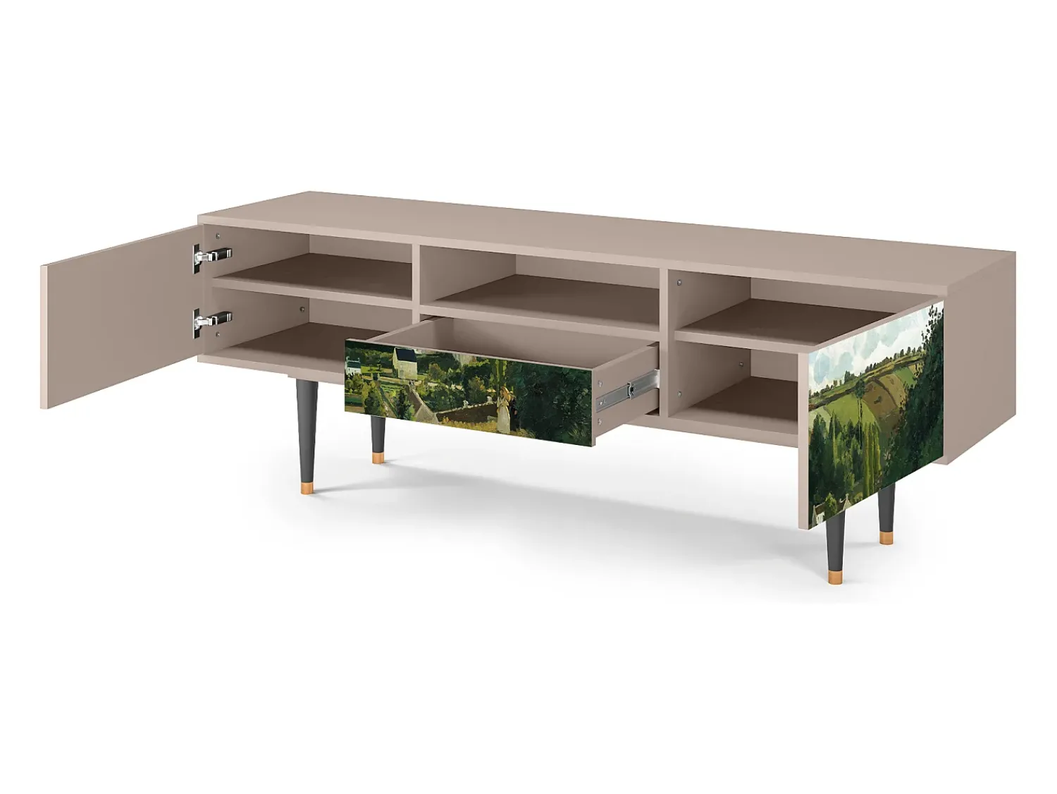 Móvel De Tv* Mueble de TV - 170х59х41 cm - T6 - Jalais Hill by Pissarro, Latte Bege
