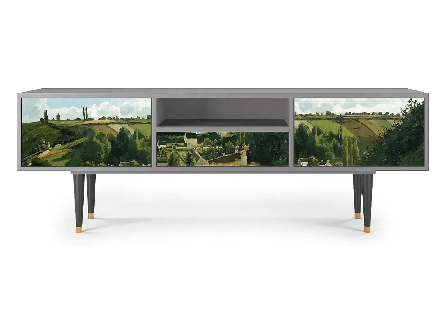 Mueble de TV - 170х59х41 cm - T6 - Jalais Hill by Pissarro, Cinza^ Móvel De Tv