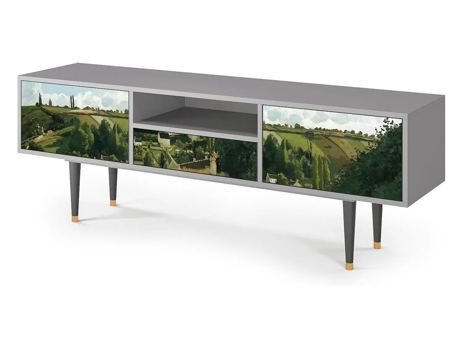 Mueble de TV - 170х59х41 cm - T6 - Jalais Hill by Pissarro, Cinza^ Móvel De Tv