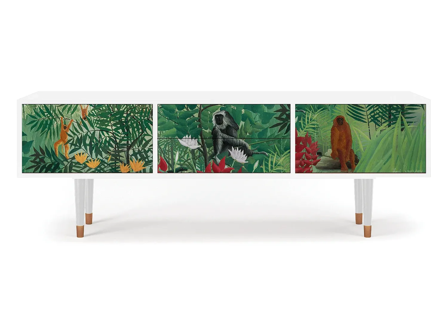 Outlet Mueble de TV - 170х59х48 cm - T4 - Jungles in Paris, Branco Bege