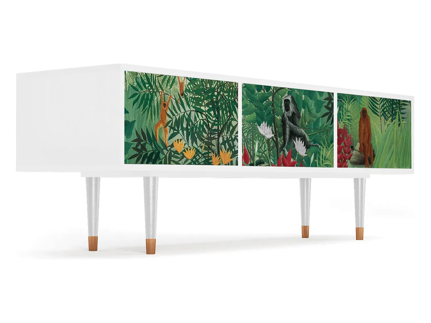 Outlet Mueble de TV - 170х59х48 cm - T4 - Jungles in Paris, Branco Bege