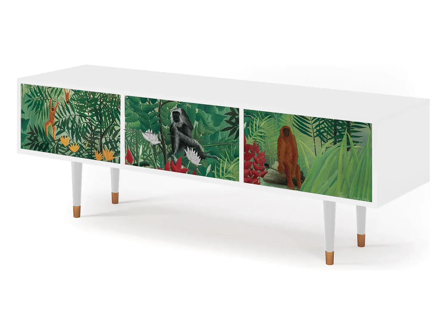 Outlet Mueble de TV - 170х59х48 cm - T4 - Jungles in Paris, Branco Bege