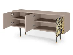 Móvel De Tv* Mueble de TV - 150х69х41 cm - T5 - Jungle Vibes, Latte Bege